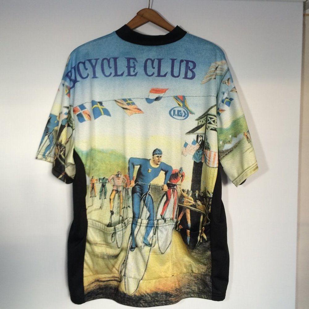 Louis Garneau Cycling Jersey Mens 2XL Bicycle Club 1\4 Zip Short Sleeve